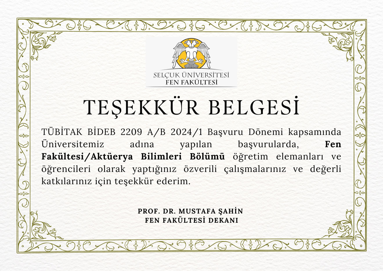 Bölüm Başkanlarına Teşekkür Ziyareti